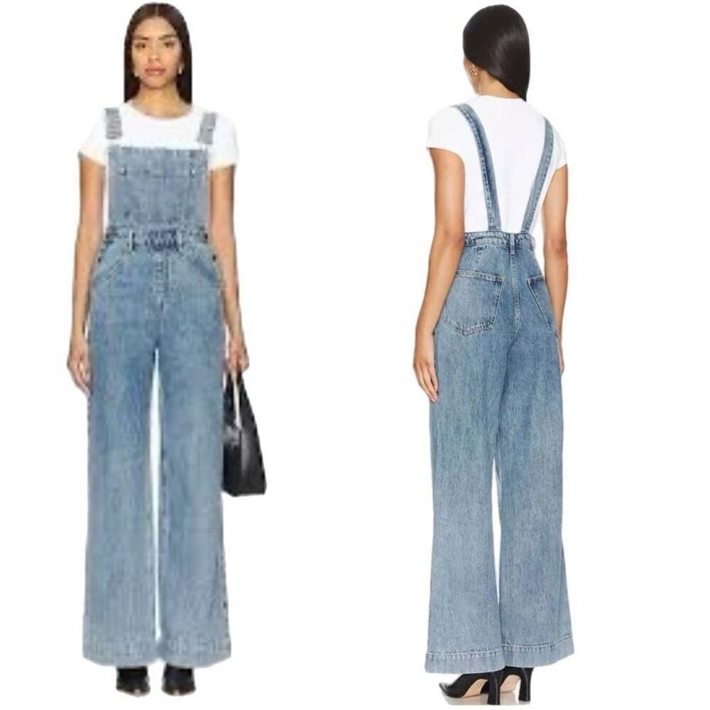 NWT WeWoreWhat wide leg denim overall Size 24